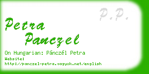 petra panczel business card